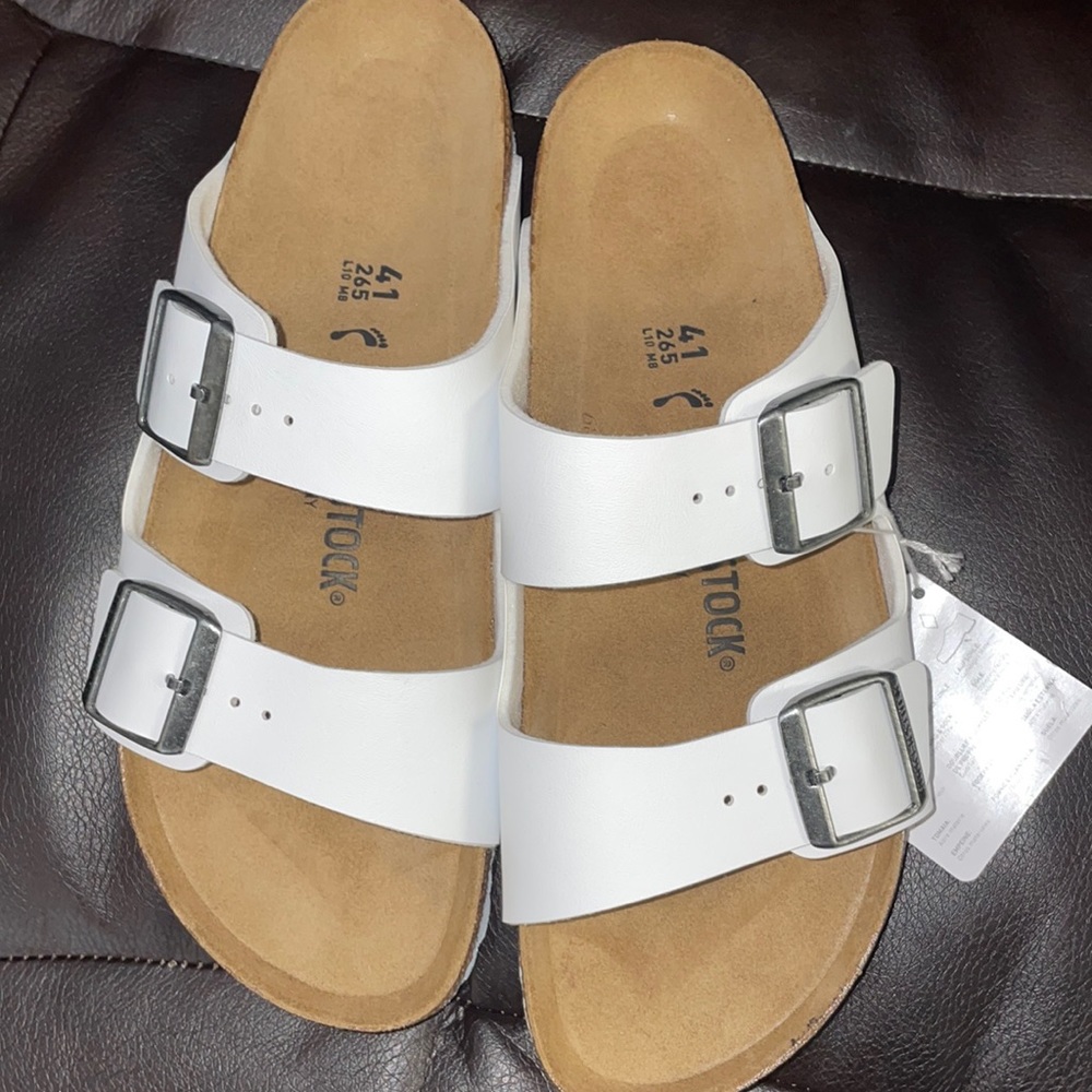 Brand New white Birkenstock sandals